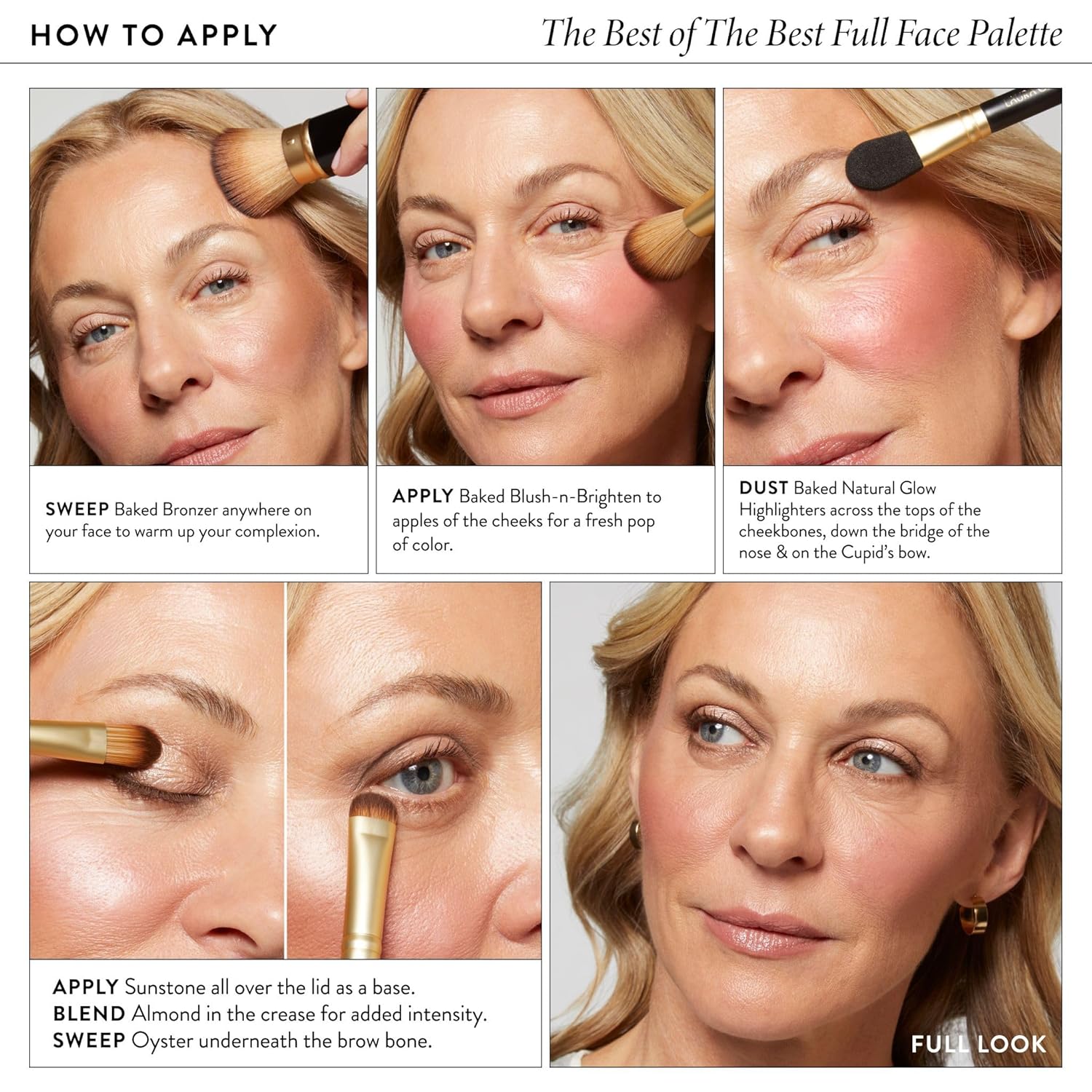 The Best of the Best Baked Palette - Full Size - Includes Bronzer, Blush, 2 Highlighters and 3 Eyeshadows - Travel-Friendly