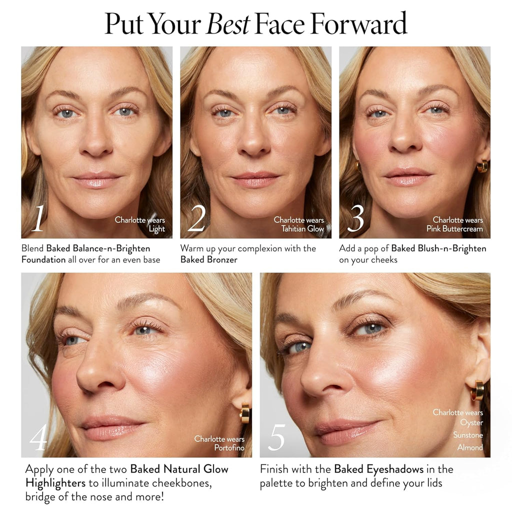 The Best of the Best Baked Palette - Full Size - Includes Bronzer, Blush, 2 Highlighters and 3 Eyeshadows - Travel-Friendly